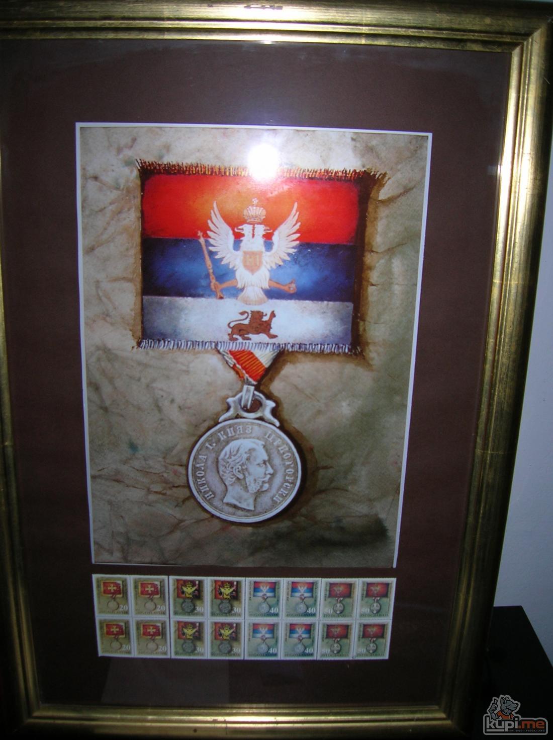 CRNOGORSKE MEDALJE I ZASTAVE NA POŠTANSKIM MARKICAMA!